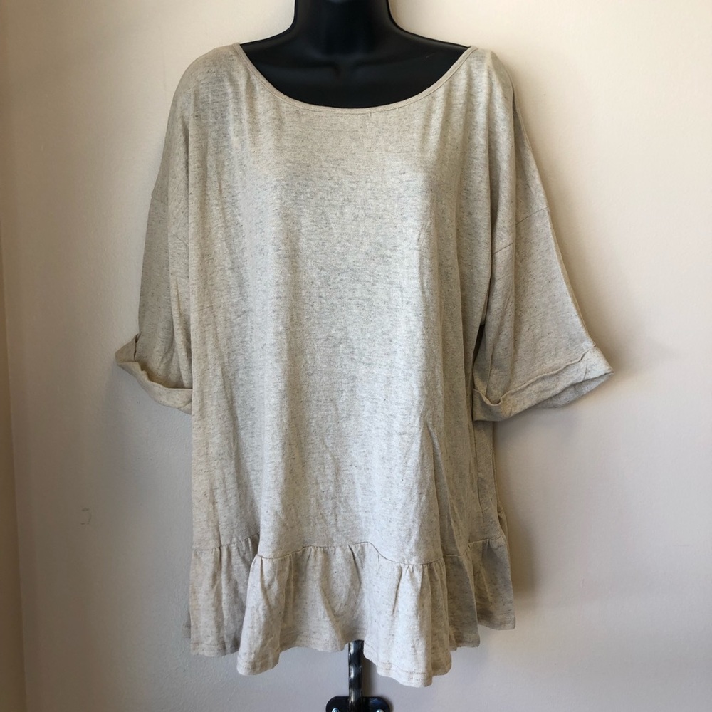NWT Easel Peplum Lace Up Back